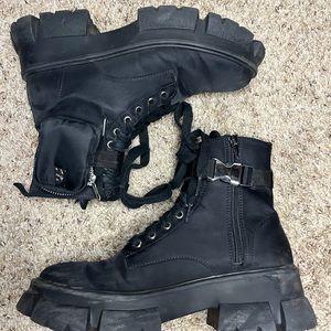 Chunky combat boots